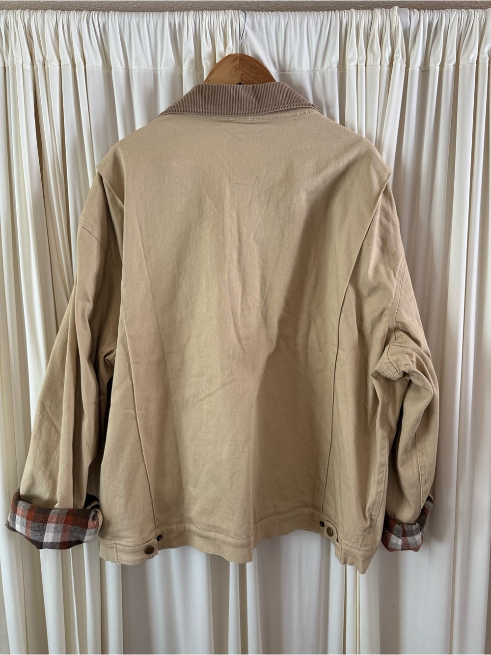 Princess Polly Springer Jacket Beige Tan Barn Jacket Size 8 NEW Fall Autumn - Picture 5 of 7